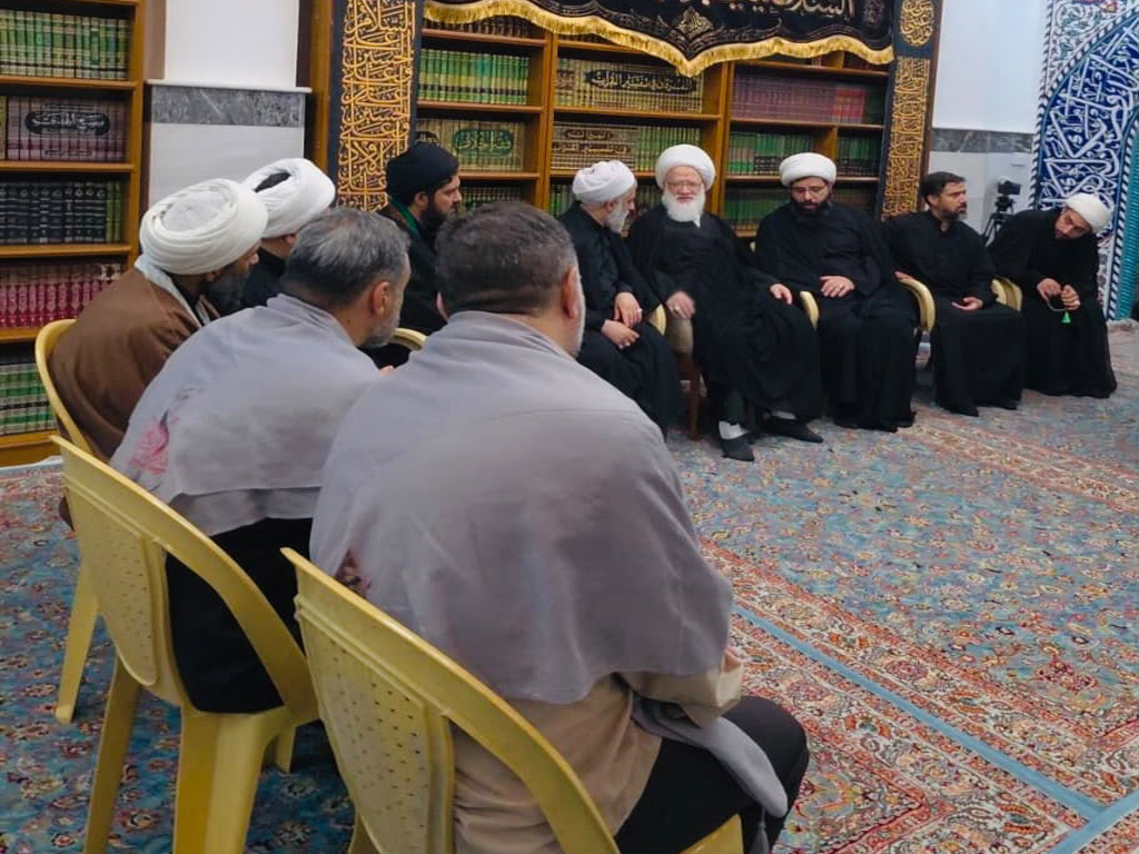 خلال استقباله رئيس جامعة المصطفى العالمية في مدينة مشهد المقدسة.. سماحة المرجع الديني الشيخ اليعقوبي: جامعة المصطفى العالمية نموذجٌ رائدٌ في إعداد المبلغين