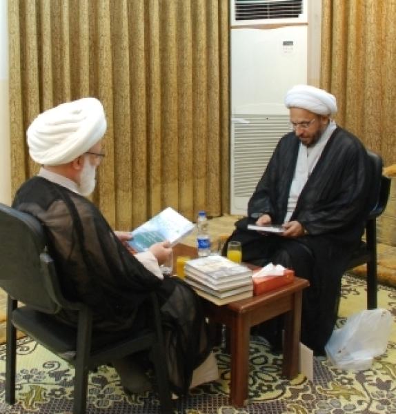 عميد معهد الشيخ الوائلي للخطابة يزور المرجع اليعقوبي