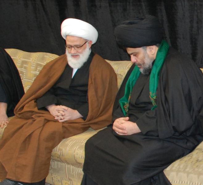 سماحة المرجع الشيخ اليعقوبي (دام ظله) يستقبل سماحة السيد مقتدى الصدر