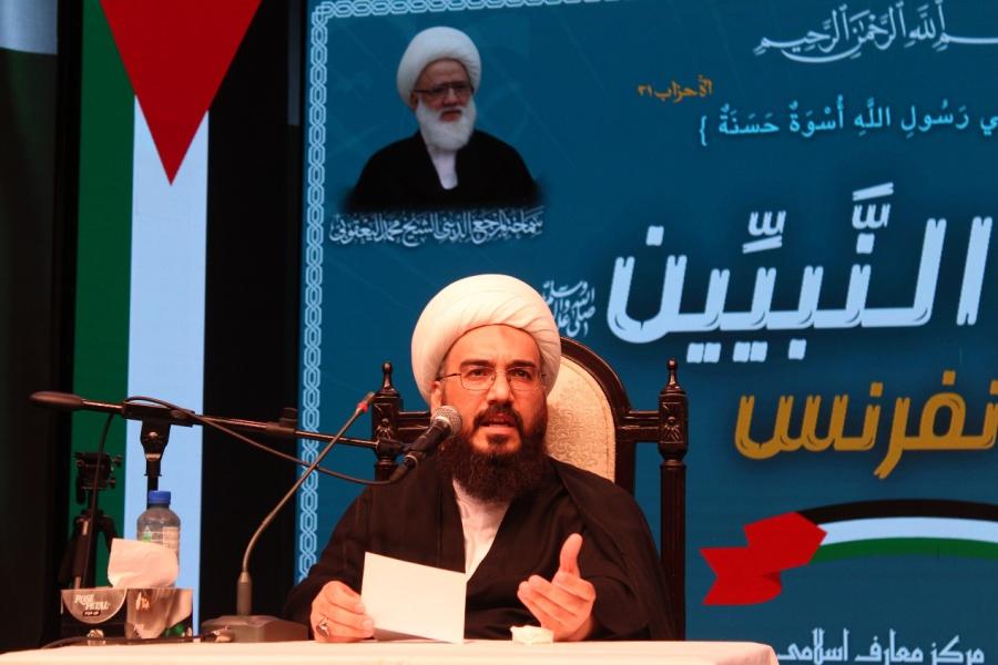 الشيخ ناصري يُؤكد موقف المرجع اليعقوبي المبدئي من القضية الفلسطينية ويعلن تضامنه مع الشعب اللبناني