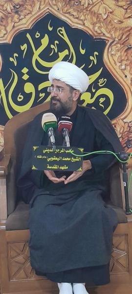 بالصور احياء مكتب سماحة المرجع مناسبة شهادة الإمام جعفر الصادق ع بحضور الخطيب الشيخ علي زارعين .