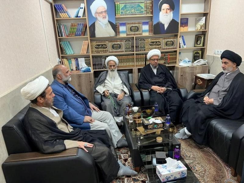 آية الله قاضي زاده يزور مكتب سماحة المرجع اليعقوبي في مشهد المقدسة