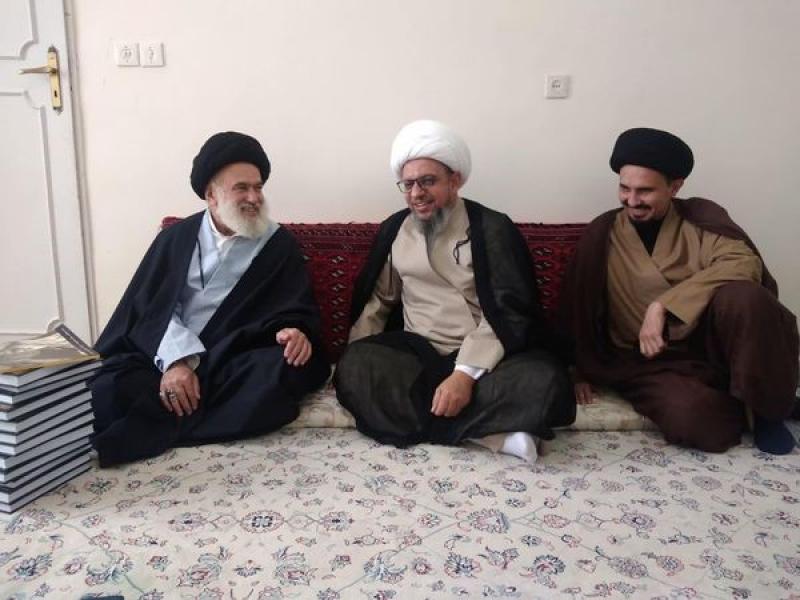 زيارة مكتب المرجع اليعقوبي في مشهد أستاذ البحث الخارج آية الله السيد محمد رضا الآملي الحسيني