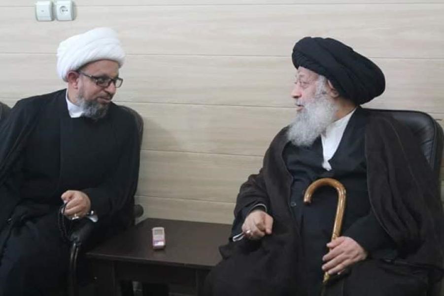 مكتب سماحة المرجع اليعقوبي في مشهد يزور آية الله السيد الجزائري في محافظة الأهواز